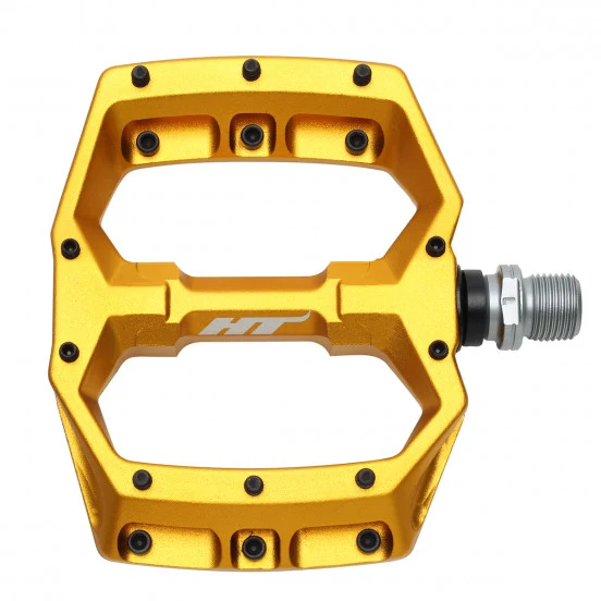 Pedais planos dourados HT COMPONENTS SPIDER AF03