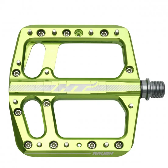 Pedais planos verdes HT COMPONENTS RAVEN 12