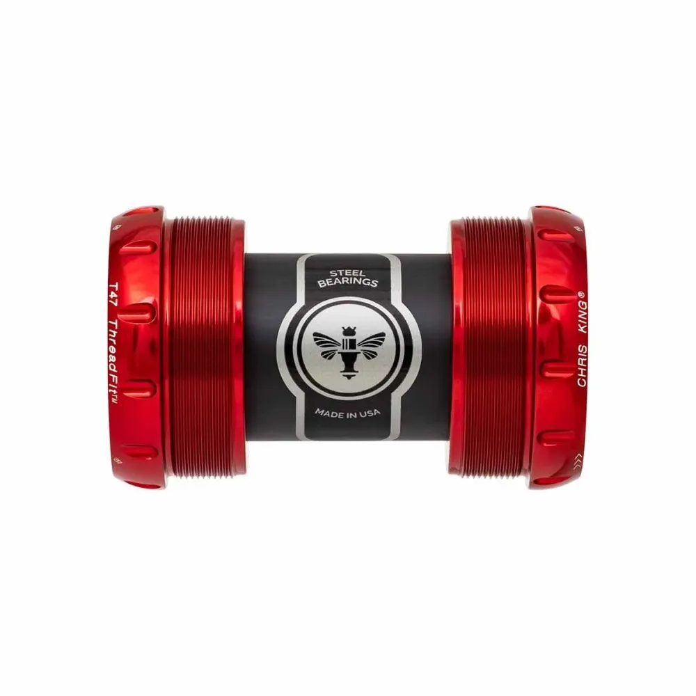 Pedaleira CHRIS KING ThreadFit T47 30X 68/73mm Vermelha