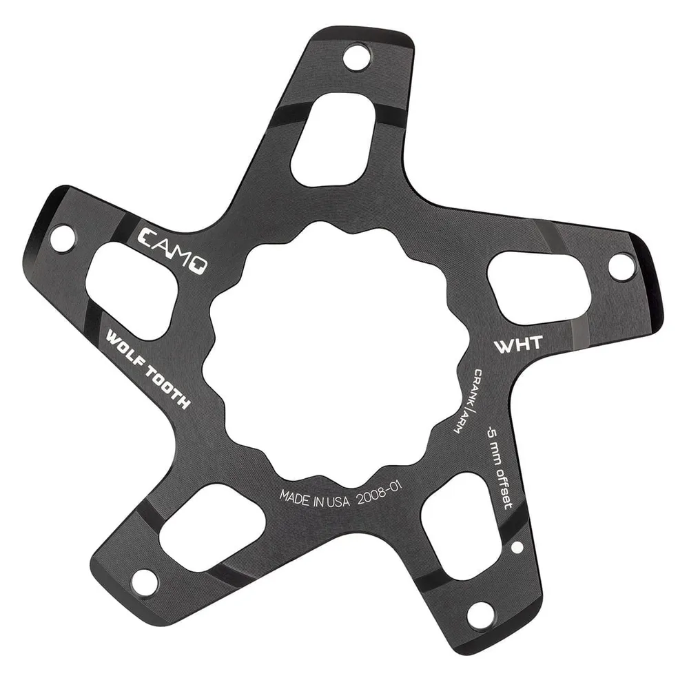 Pedaleira WOLF TOOTH CAMO M5 White Industries Diret Mount Offset estrela -5mm Preto