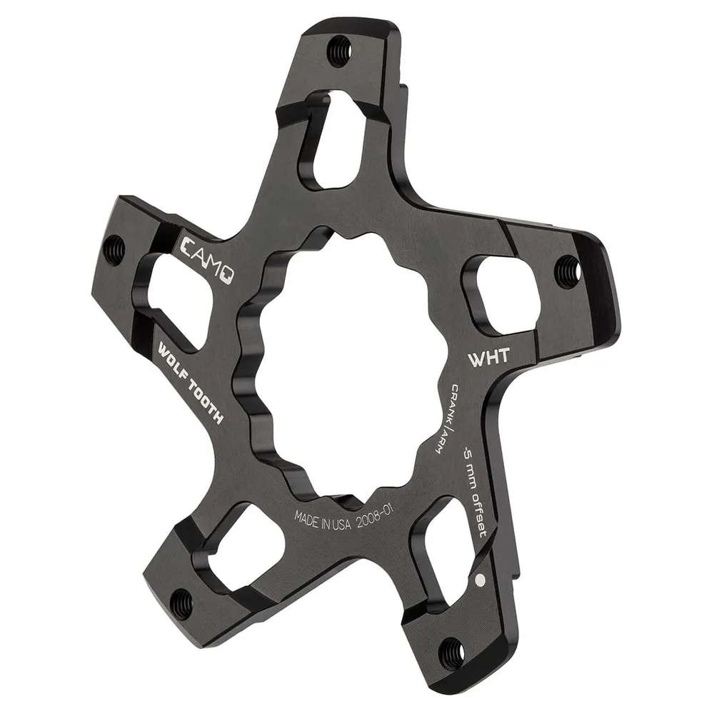 Pedaleira WOLF TOOTH CAMO M5 White Industries Diret Mount Offset estrela -5mm Preto