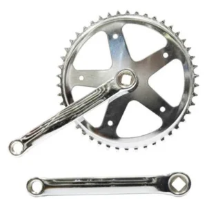 Pedivela Bicicleta ço Ponta Quadrada 46dentes 165mm Cromado