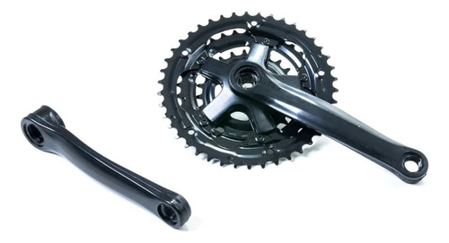 Pedivela Mtb Alumínio 170mm Pto Coroa ço Preto 24/34/42d