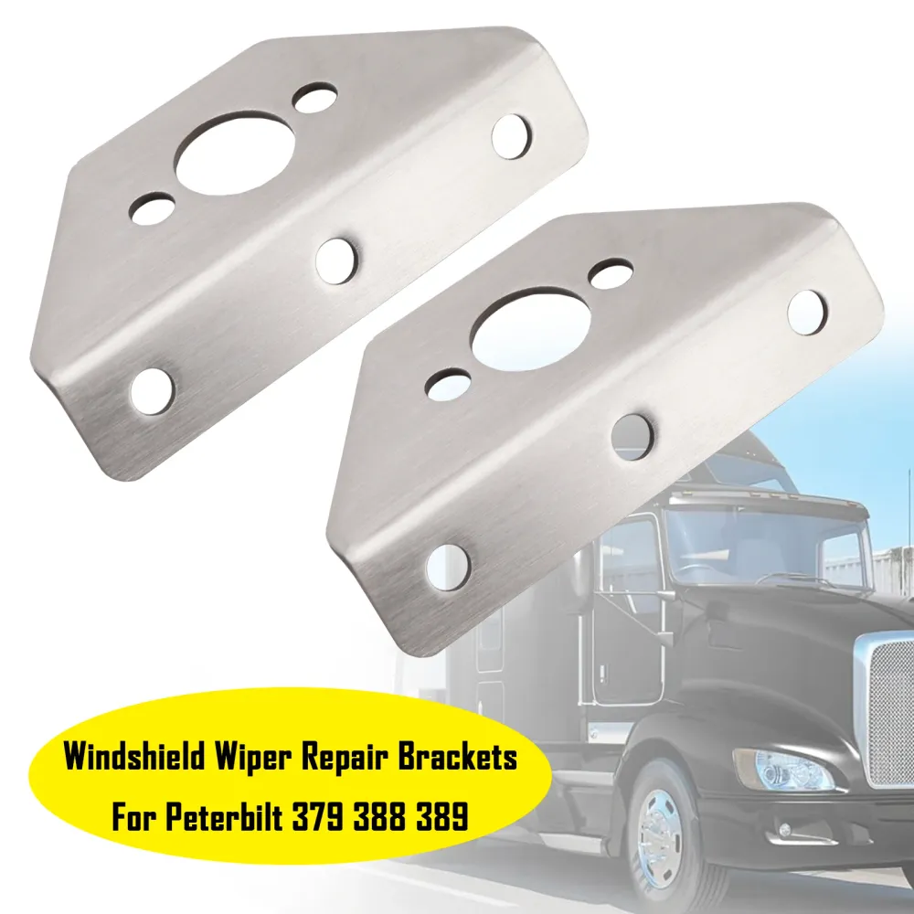 Peterbilt 379 388 389 2 PCS Reparo de limpador de pára -brisa suportes de ço inoxidável