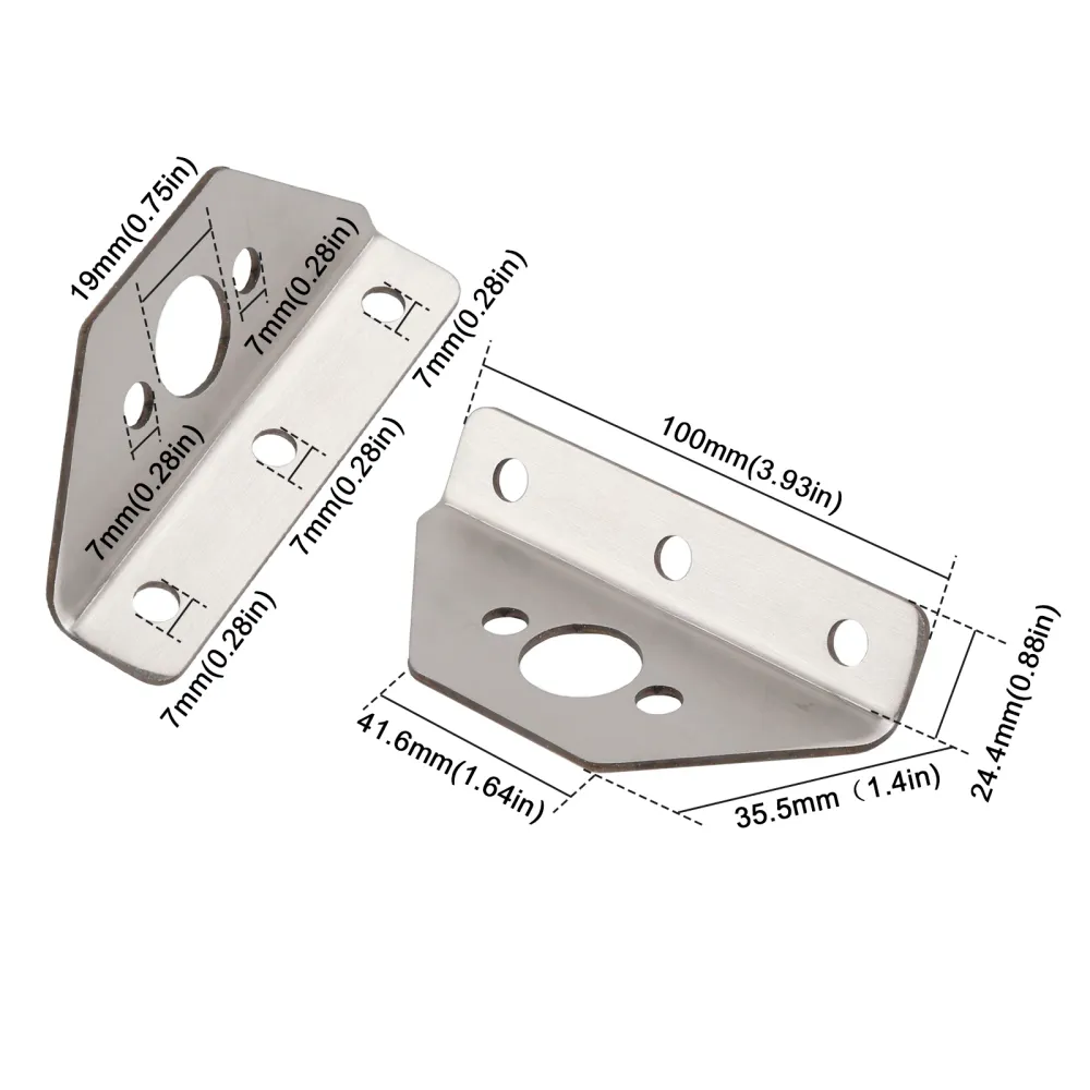 Peterbilt 379 388 389 2 PCS Reparo de limpador de pára -brisa suportes de ço inoxidável