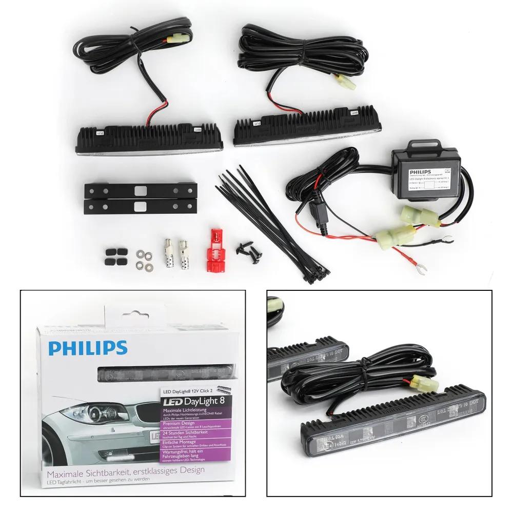 Philips Luxeon LED Daylight 8 DIA DIA RUNHA LUZ DRL Lâmpada 12824 12V genérico