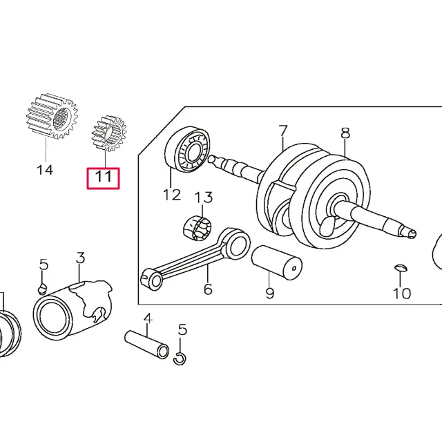 Pinhão de ataque bomba de óleo Pitbike motor 150-3 150-5 YX