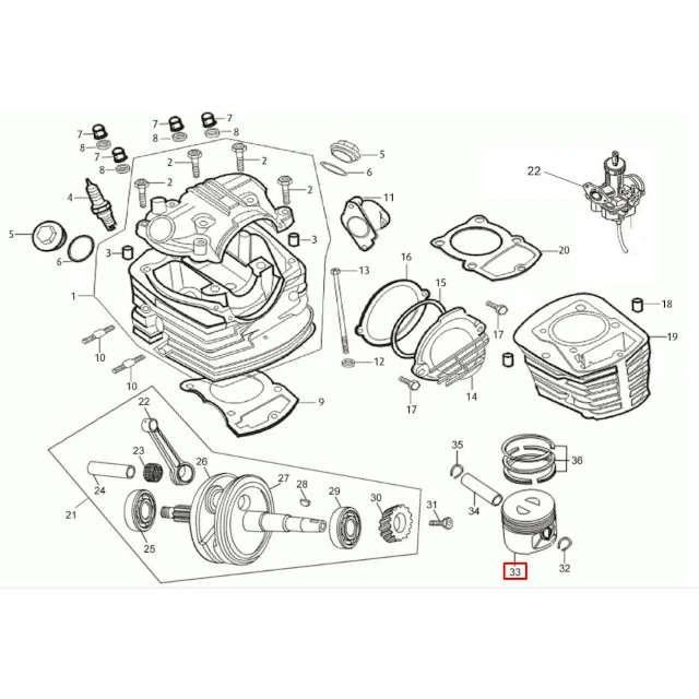 Pistão completo Rieju Tango 250