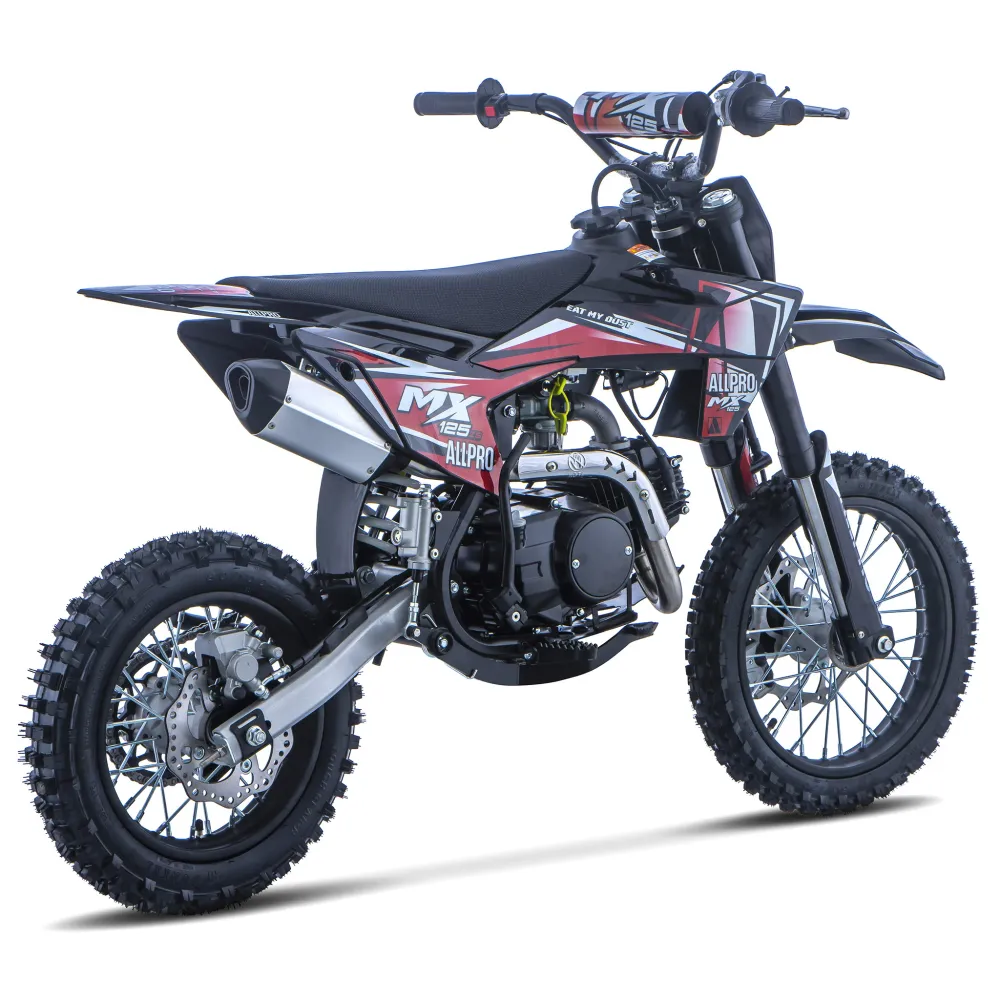 Pitbike infantil Cross MX 125 ZS 4T Zongshen semi-automática 14/12 AllPro Vermelho