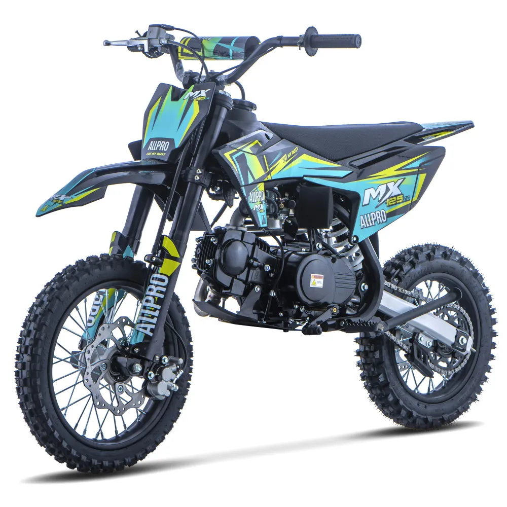 Pitbike infantil Cross MX 125 ZS 4T Zongshen semi-automática 14/12 AllPro Azul