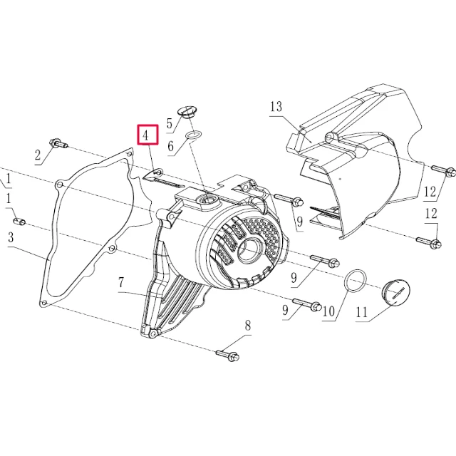 Placa de suporte para cabo de ignição Pitbike motor 190 Zongshen