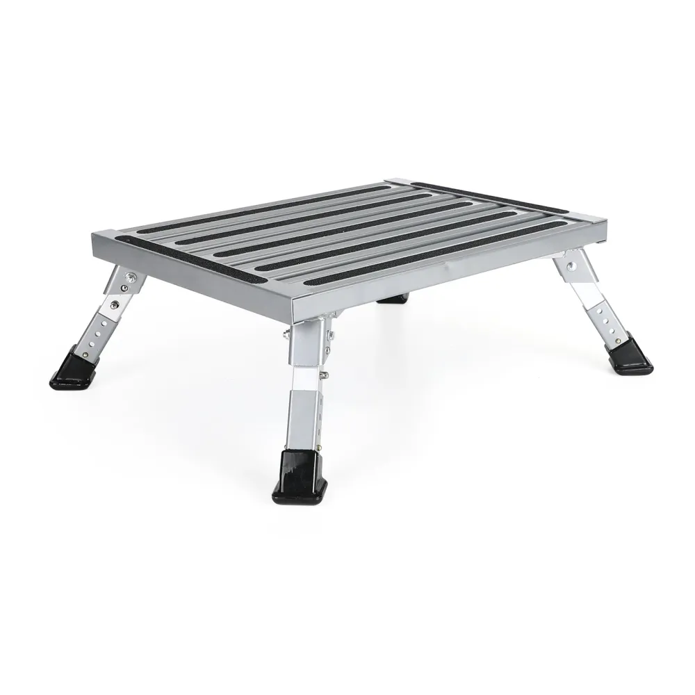 Plataforma de alumínio dobrável RV STEP STOOL Trailer Camper Working Ladder Portable