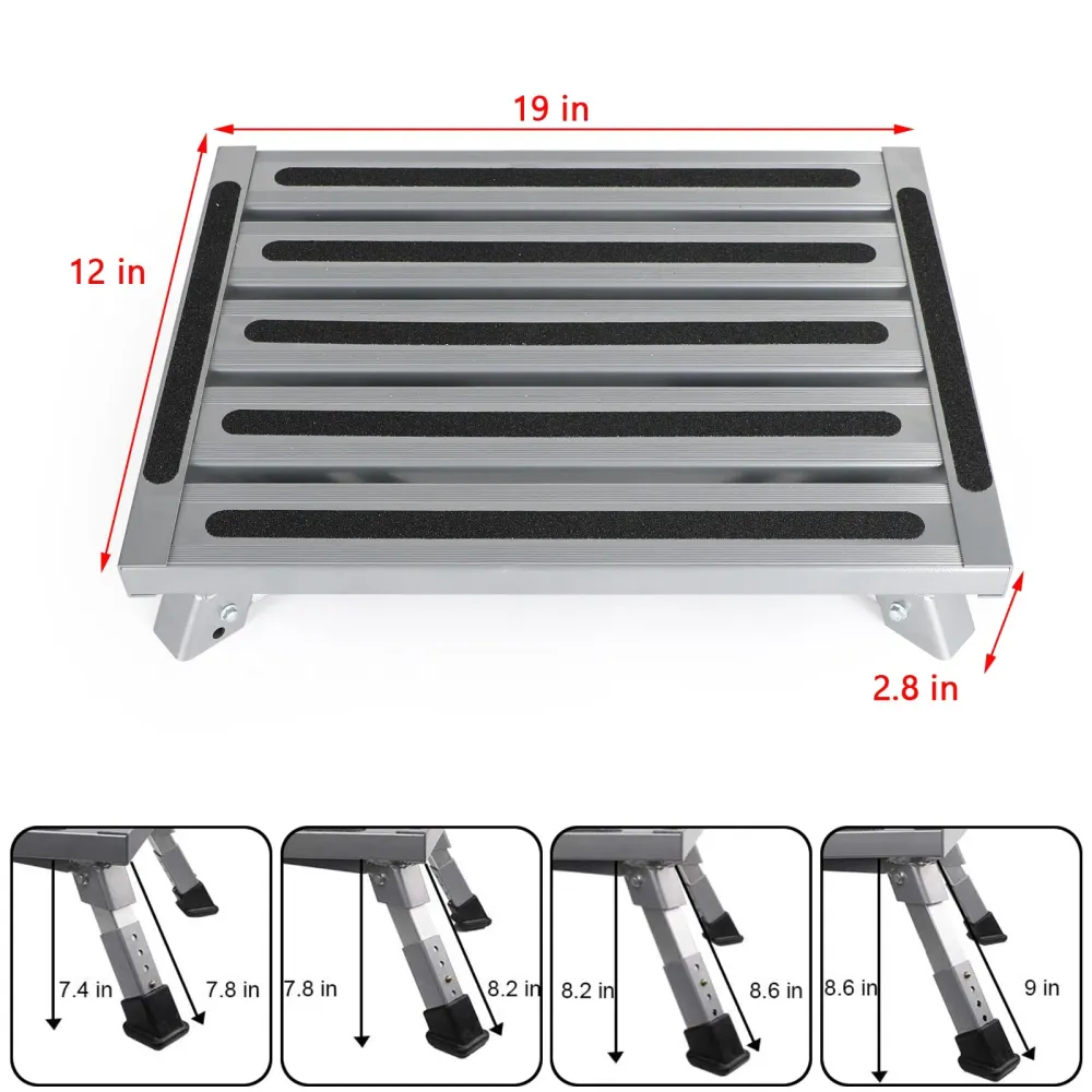 Plataforma de alumínio dobrável RV STEP STOOL Trailer Camper Working Ladder Portable