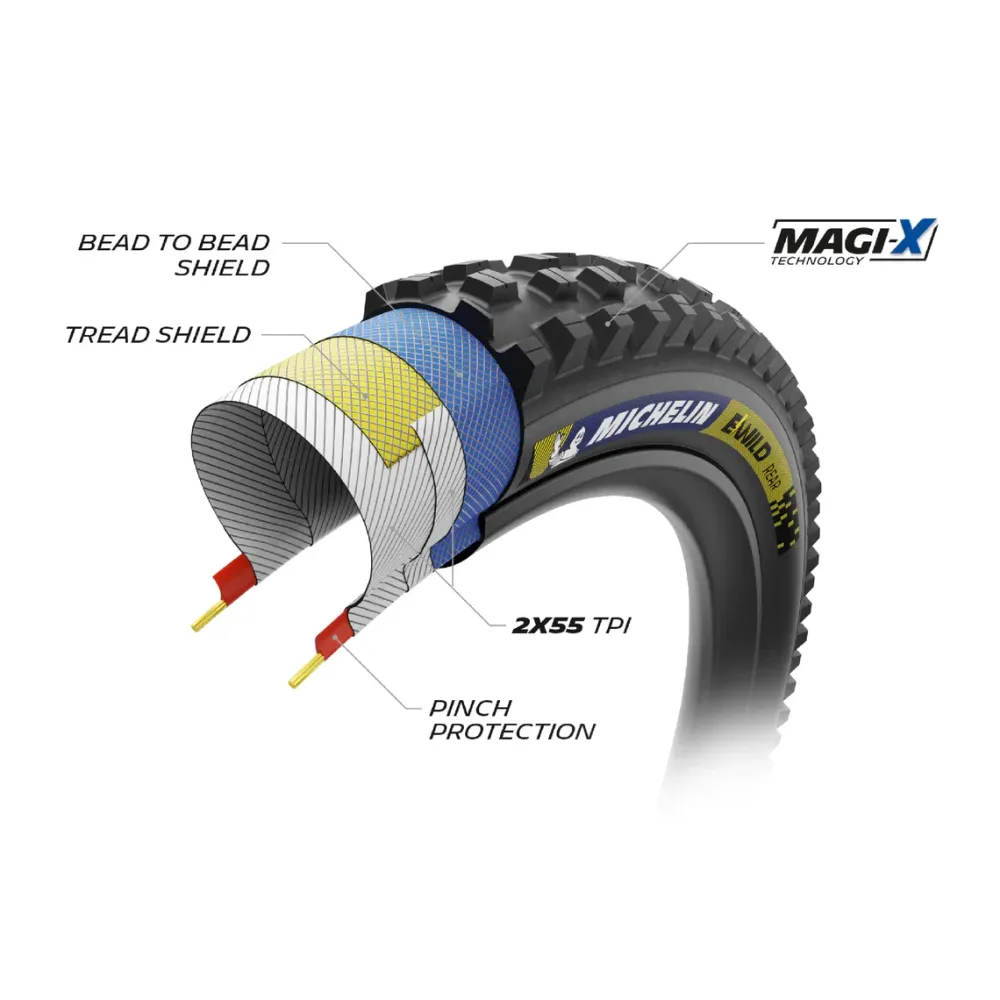 Pneu MICHELIN E-WILD REAR Racing Line 27.5x2.60 Tubeless Ready Soft