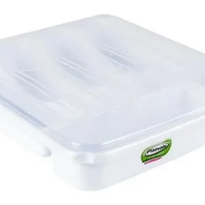 Porta Talheres com Tampa Plasvale