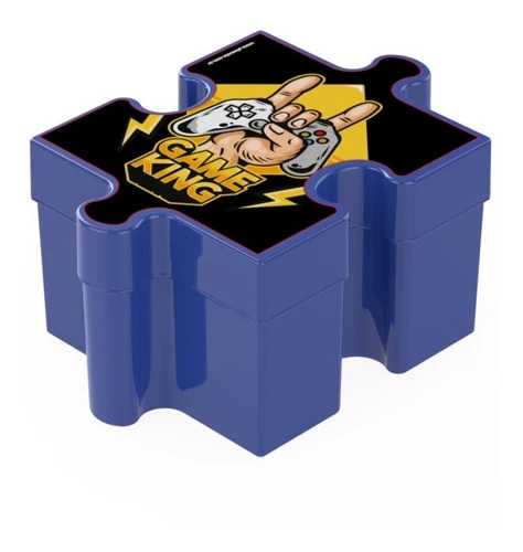 Pote Quebra Cabeç Infantil Plasvale Game King Azul