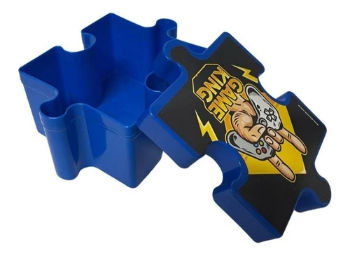 Pote Quebra Cabeç Infantil Plasvale Game King Azul