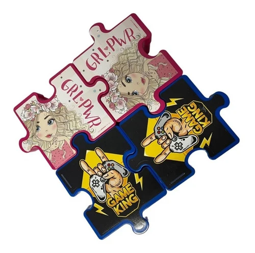 Pote Quebra Cabeç Infantil Plasvale Game King Azul