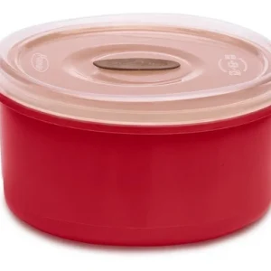 Pote Redondo 2 Litros Vermelho - Plasvale