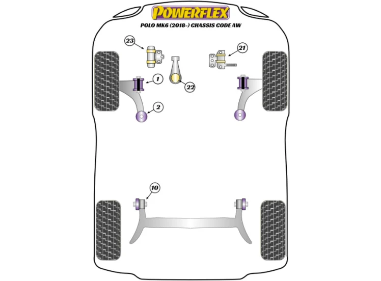 Powerflex PFF85-1822 Inserto da Suporte Inferior do Motor