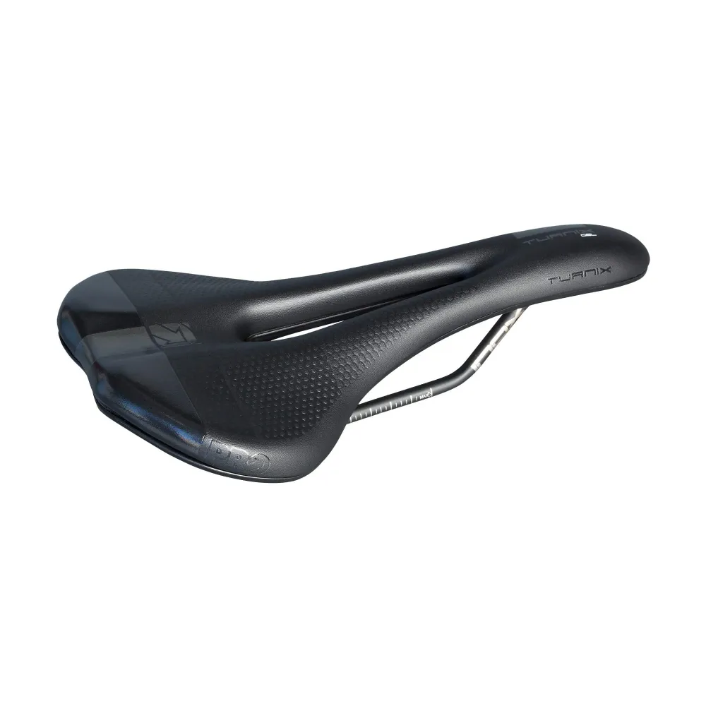 PRO TURNIX GEL 142mm Selim Trilhos de ço inoxidável Preto