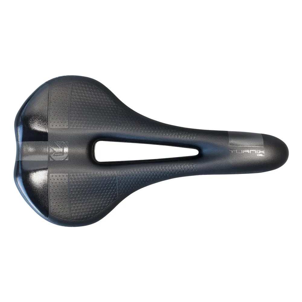 PRO TURNIX GEL 142mm Selim Trilhos de ço inoxidável Preto