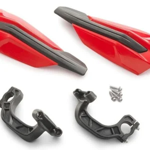 Protecções de Mãos FACTORY RACING GAS GAS MC 125 21-26, MC 150 25-26 Vermelho - Fixação ao Guiador