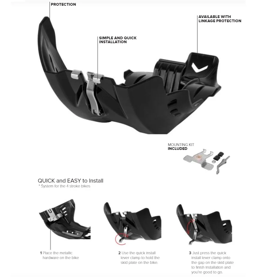 Protecção Cárter POLISPORT FORTRESS com Protecção Biela HUSQVARNA TE 250/300 14-16