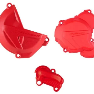 Protecção de Tampa de Embraiagem, Ignição e Bomba de Água POLISPORT GAS GAS EC 250/300 2T 21-23 Vermelho