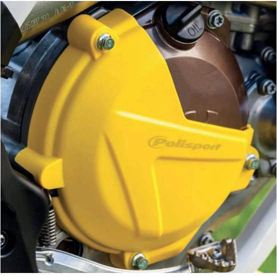Protecção Tampa Embraiagem POLISPORT HUSQVARNA FC 250/350 16-22, FE 250/350 17-18 Amarelo