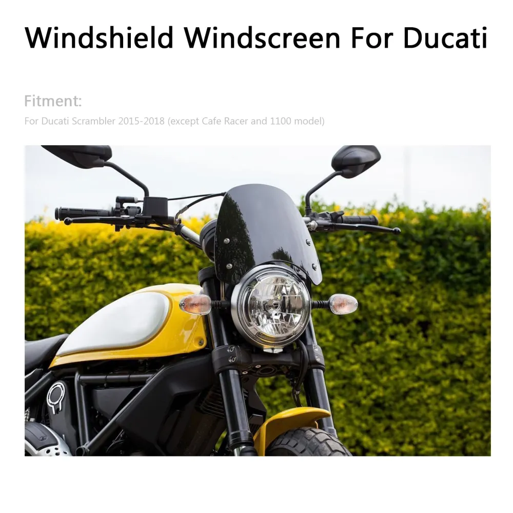 Proteção contra defletor de vento do pára-brisa para 15-2018 Ducati Scrambler genérico