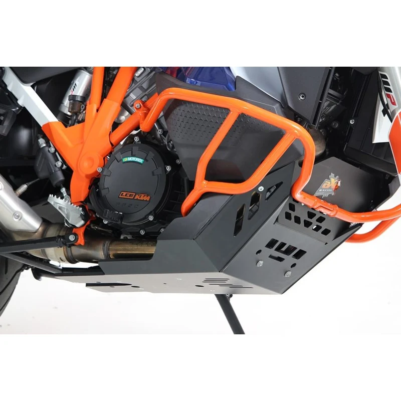 Proteção de cárter KTM 1290 Adv R/S 21–22 HDPE 8mm preta AXP Racing