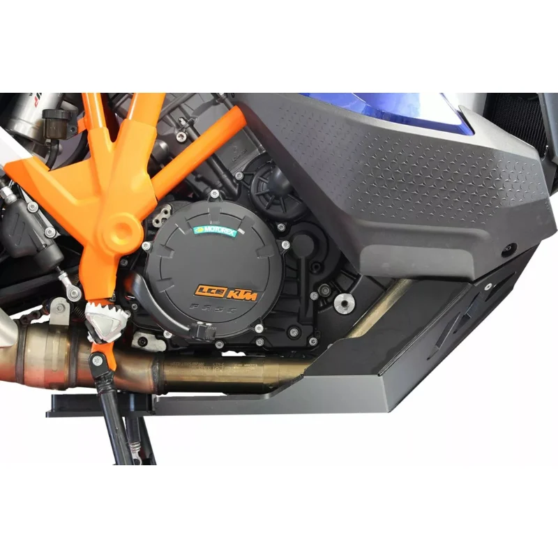 Proteção de cárter KTM 1290 Adv R/S 21–22 HDPE 8mm preta AXP Racing
