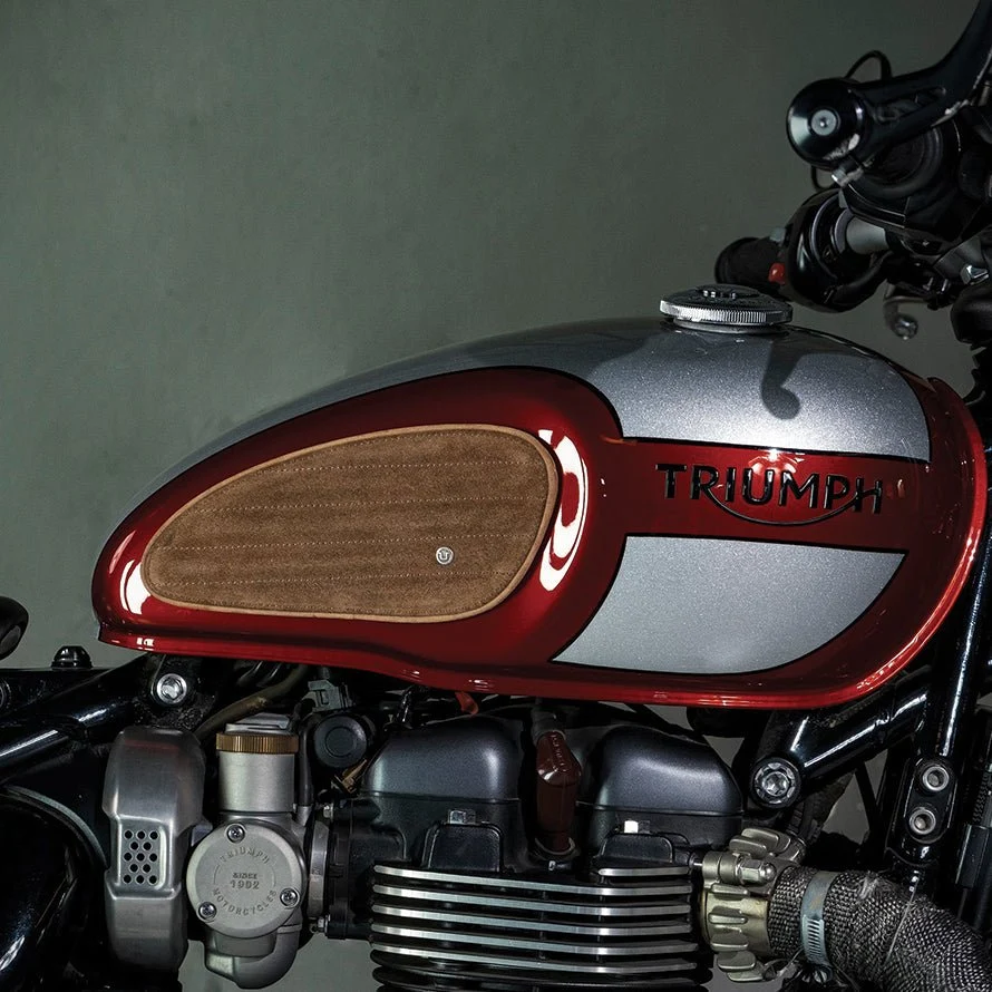 Protetores Laterais de Tanque - Classic Stripes - Tobaco Suede