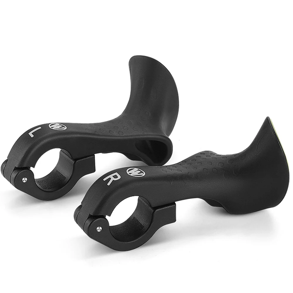 Punhos de bicicleta de montanha leves com extremidades fluorescentes