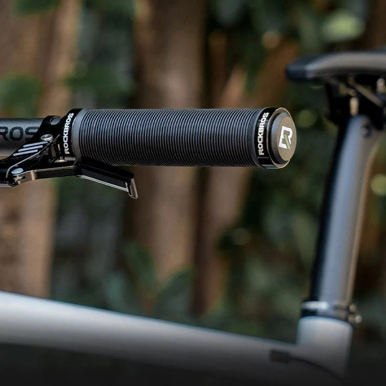 Punhos de bicicleta Rockbros antiderrapantes Twist - Preto