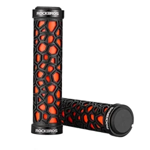 Punhos de bicicleta Rockbros laranja e preto