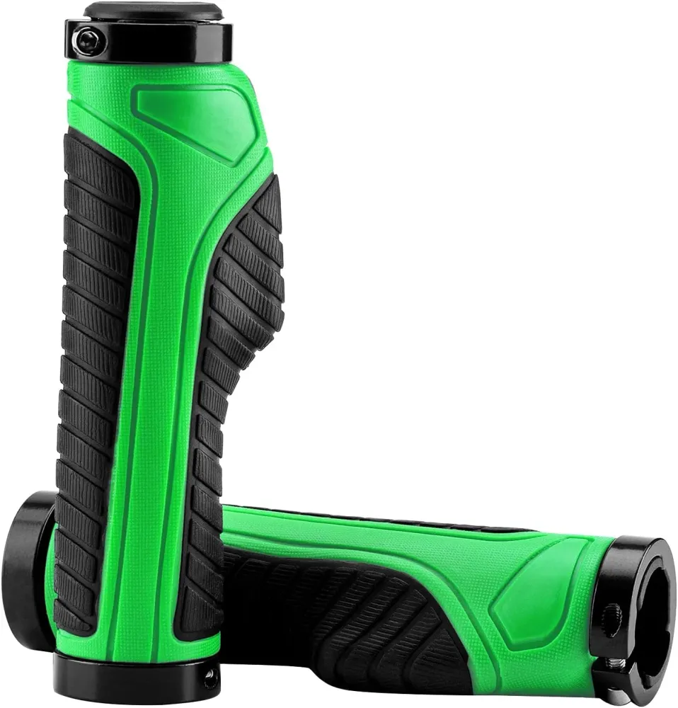 Punhos de bicicleta Rockbros verde e preto