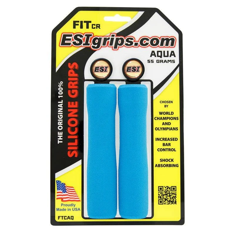 Punhos ESI FIT CR (CHUNKY/RACER'S EDGE COMBO) 130 mm Azul claro