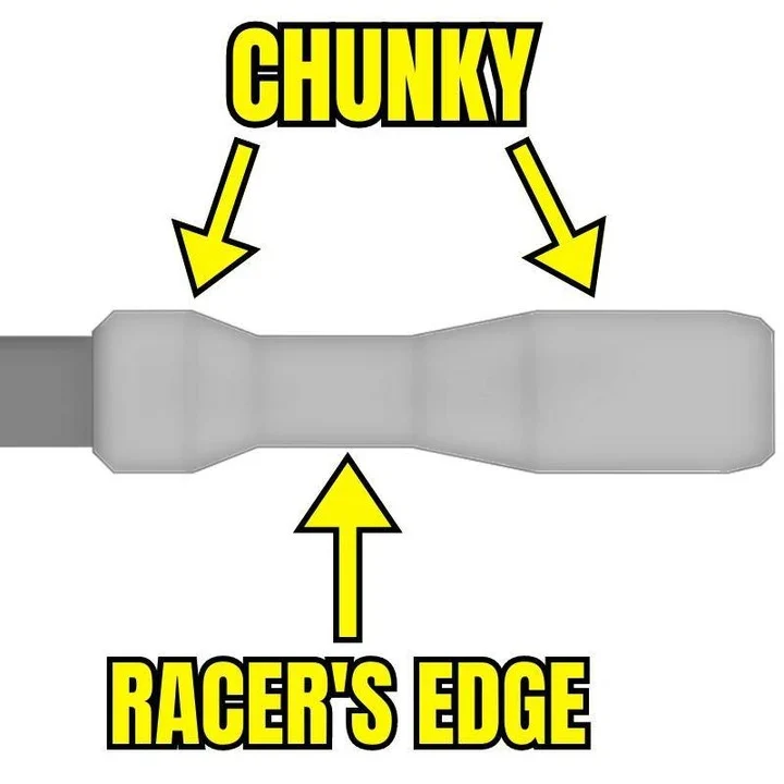 Punhos ESI FIT CR (CHUNKY/RACER'S EDGE COMBO) 130 mm Laranja