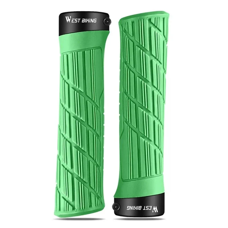 Punhos de guiador de bicicleta antiderrapantes - Verde