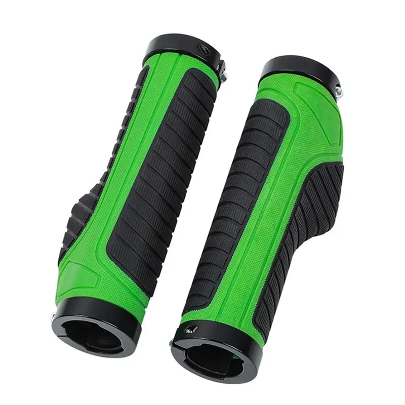 Punhos de Guiador de Bicicleta com Tranca Verde
