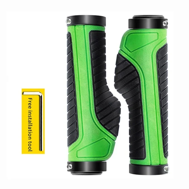 Punhos de Guiador de Bicicleta com Tranca Verde