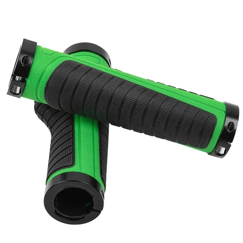 Punhos de Guiador de Bicicleta com Tranca Verde