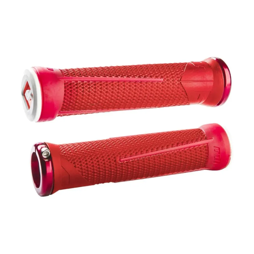 Punhos ODI AARON GWIN Lock-On 135 mm Vermelho