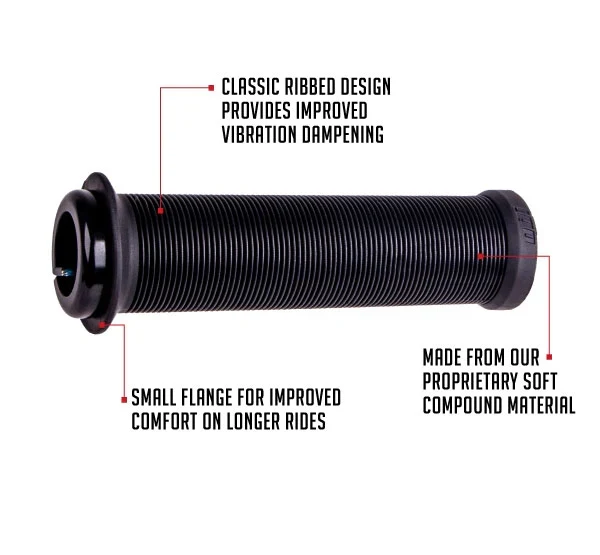Punhos ODI LONGNECK V2.1 Lock-on 135 mm Preto