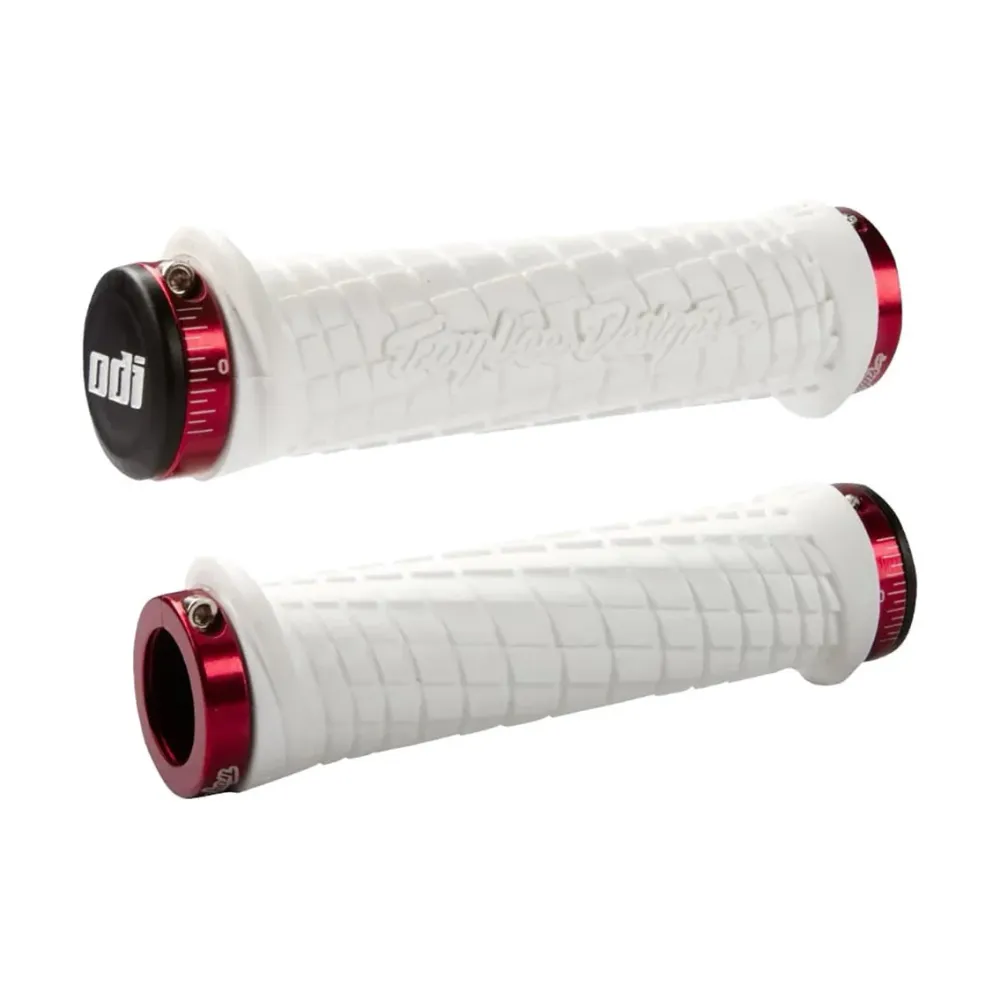 Punhos ODI TROY LEE DESIGNS Lock-On 130 mm Branco