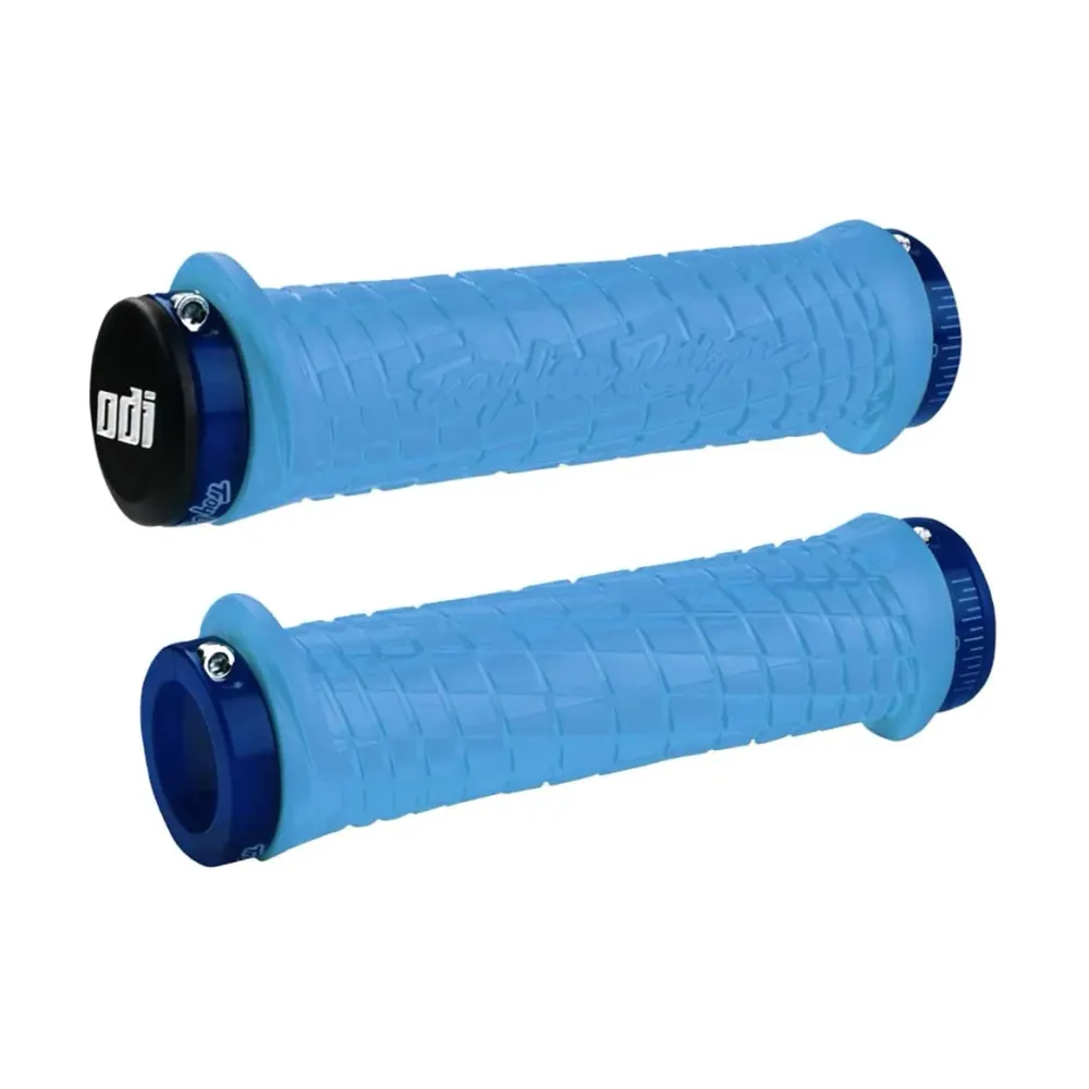 Punhos ODI TROY LEE DESIGNS Lock-On 130 mm Azul