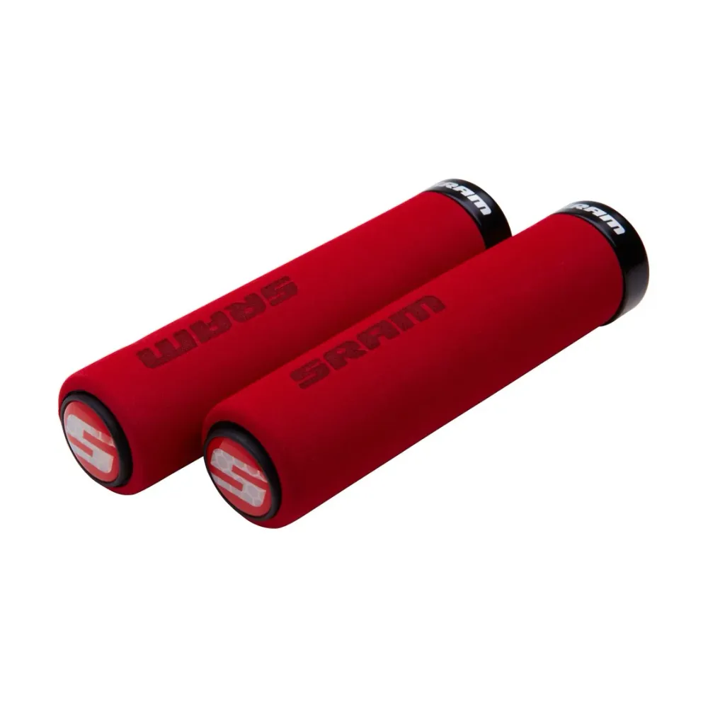 Punhos vermelhos SRAM FOAM Lock-On 129mm