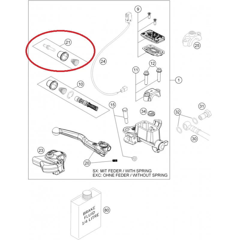 PUSH ROD CPL. EXC 2014